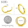 316 Stainless Steel Huggie Hoop Earrings, 10mm/12mm, Hypoallergenic (Gold, 10mm