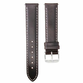Ewatchparts 18-19-20-22-24mm Genuine Leather Watch Band Strap Smooth With Clasp Compatible With Montblanc
