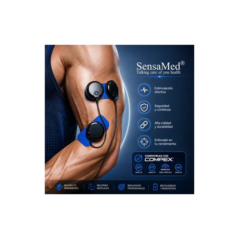 32 Electrodos Parches Pads 5x5 Snap Compatibles Con Compex