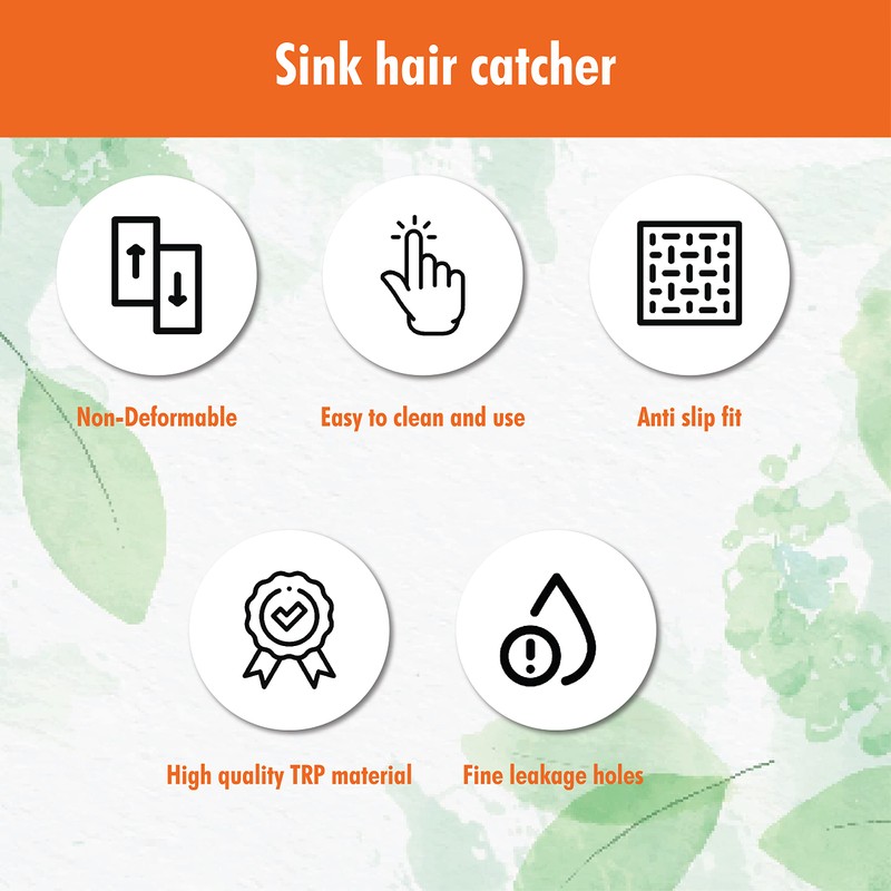 Gadgetime USA Hair Catcher & Drain Cover Set 7pcs -