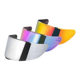 JQF Gear WS-607 Full Face Motorcycle Helmet Visor Shield Replacement Accessories (Chrome Silver)