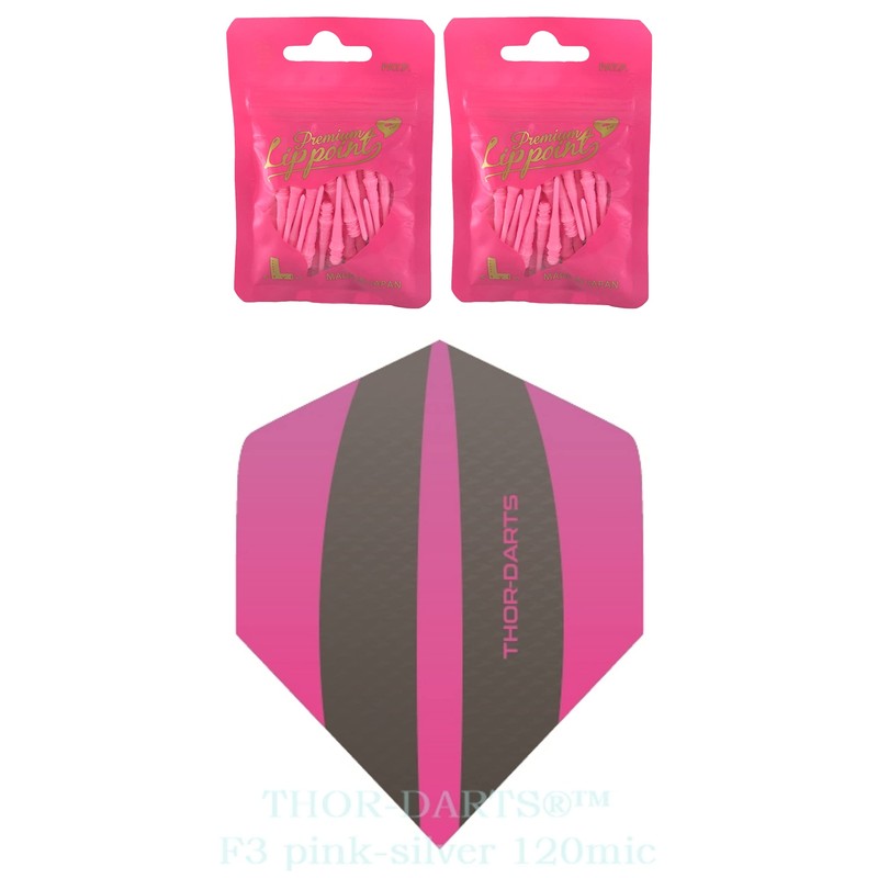 THOR-DARTS L-Style Dart Tips in Double Pack Flights (2 x