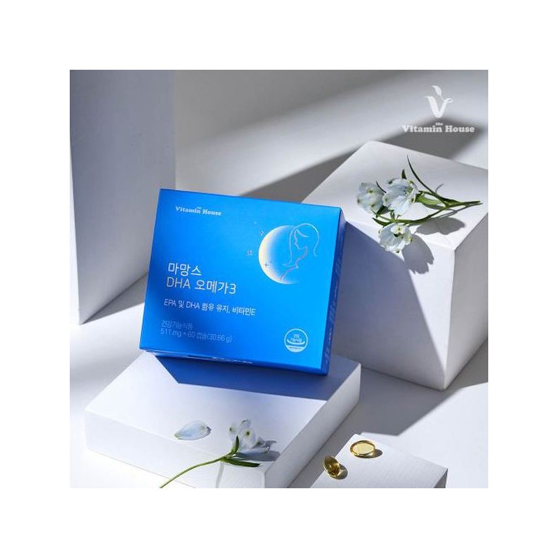 Vitamin House 마망스 DHA 오메가3 60캡슐 3박스 (3개월분) Mamans DHA
