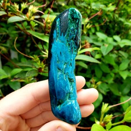 Sublime Gifts Chrysocolla with Malachite Natural Crystal Metaphysical Healing Gemstone Polished Free Formed Chakra Specimen #31, Blue