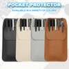 PATIKIL 6 Pack Leather Pocket Protector, MultiPurpose Pen Pocket Protector