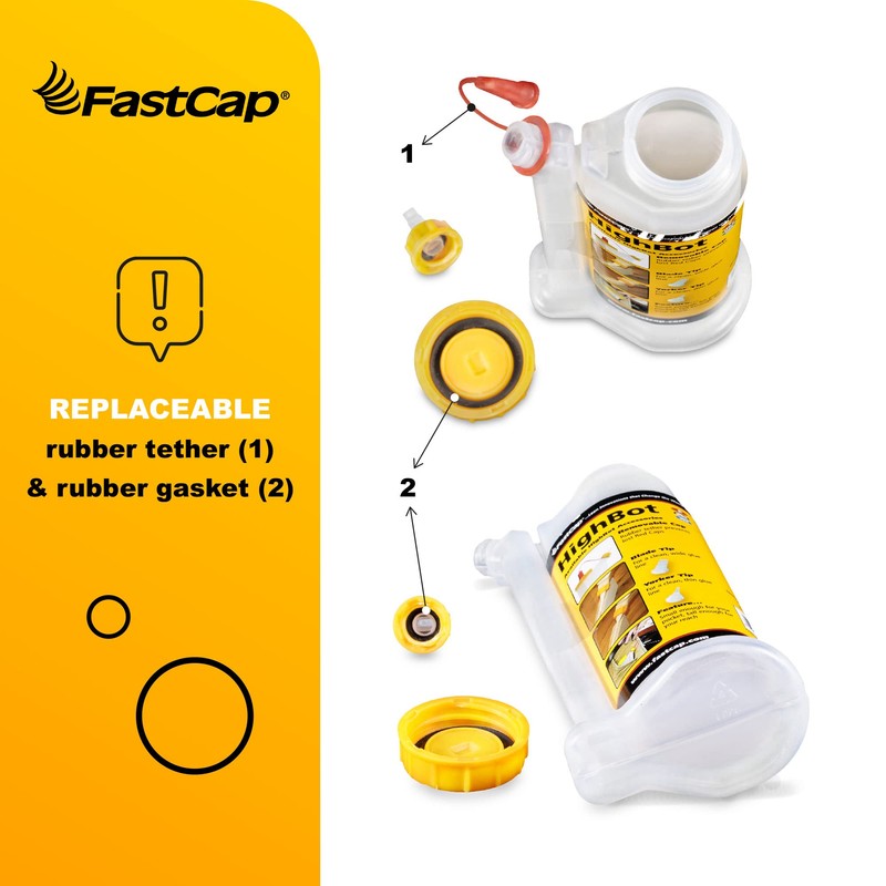 FastCap 6oz Glue Bottle, with 2-chamber No-Drip system. Each bottle