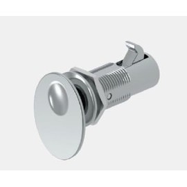 Haasweller 3 x Fast & Easy Camper Furniture Lock Push Lock Metal Chrome for 1-23 mm Wall Thickness