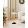 Round Side Table, Small Drink Table for Small Spaces, Modern