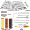 KIDENEI 66 PCS Leather Working Tools and Supplies with Stamping