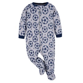 Gerber Baby-boys Paquete de 4 pies Sleep 'N Play, azul, (Sports Blue), 0-3 meses