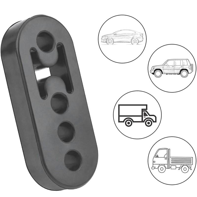 Muffler Hanger Mount, Set of 2, Reinforced 4 Holes, Muffler