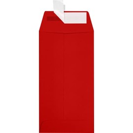 LUXPaper #7 Coin Envelopes | Peel & Press | 3 1/2" x 6 1/2" | Ruby Red | 80lb. Text | 50 Qty