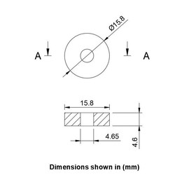 Flat Tap Washer 3/8" BSP Replacement Tap Washer 16mm Diameter (Pack of 5)