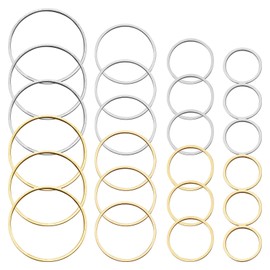 80pcs Earrings Beading Hoop Earring Circle Charms Round Beading Hoop Earring Finding Open Bezel Pendant Frame for Jewelry Making DIY Earring