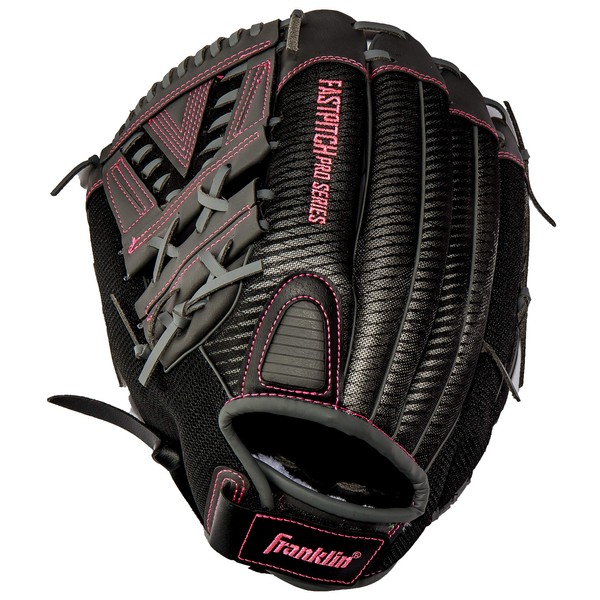 Franklin Sports Fastpitch Softball Glove - Fastpitch Pro - Adult and Youth Softball Mitt - Infield and Outfield - Pink 12" - Left Hand Throw