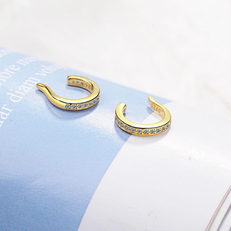 Fixura Ear Clips Non Piercing Ear Corrector Clip Adjustable Sparkling