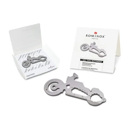 Gift Item: Rominox Key Tools, Various Designs, Key Tool / Key Fob, Stainless Steel Multitool, Includes Functional Description, Multifunctional Tool for Travelling or Holidays