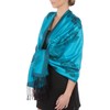 Sakkas Lightweight Two Tone Rose Floderal Design Pashmina Shawl /