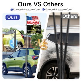 IOEN 20FT Telescoping Flag Pole Kit with Tire Mount & US Flag
