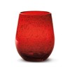 TAG Bubble Glass Stemless Wine Glass Red Red