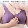 Ribbed Bras for Women Front Closure No Underwire Comfort Senior