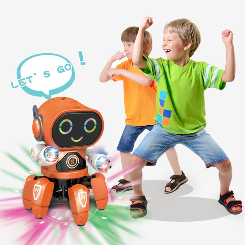 Robot Toy Six Claws Plastic Intelligent Dancing Singing Light Electric