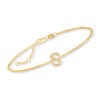 Ross-Simons K - Diamond-Accented Initial Bracelet in 18kt Gold Over