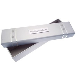 WHITE COTTON CARDS Wedding Certificate Holder, Pearls, T51