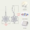 Starchenie Snowflake Dangle Earrings for Women 925 Sterling Silver Leverback