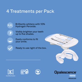 Opalescence GO Home Advanced Teeth Whitening Trays 10% (4 Treatments) Hydrogen Peroxide PF - Whitening Prefilled Kit - Developed by Leaders in Professional Whitening - 6005-T