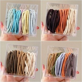 Large Capacity Colored Hair Ties 50P Basic Hair Ties (WFILL83) / 대용량 컬러 머리끈 50P 헤어고무줄 기본 헤어끈 (WFILL83)
