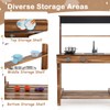 Costzon Mud Kitchen, Outdoor Play Kitchen with Stoves, Sink &
