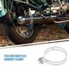 ULTECHNOVO Stainless Steel Motorcycle Exhaust Clamp Hose Bracket Hanger for