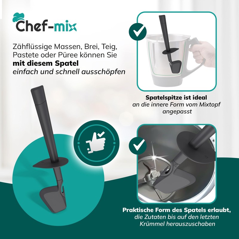 Chef-Mix Spatula Dough Scraper Replacement for Vоrwerk Thermоmix Spatula TM6