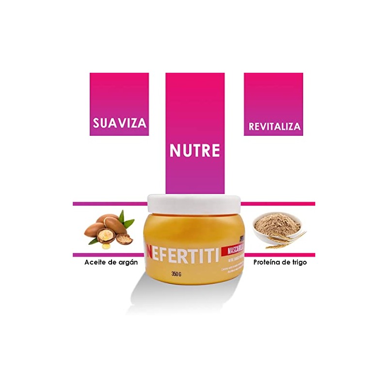 Kit Nefertiti Aceite de Argán Mascarilla para Cabello Deshidratado Seco