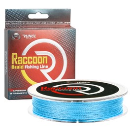 RUNCL Upgraded Braided Fishing Line, Colorfast Fishing Line Braid for Bass, Trout, Crappie, Ultra Strong Braid for Saltwater Freshwater, Abrasion Resistant, Zero Stretch, 6-80lb, 150/300/500/1000Yds
