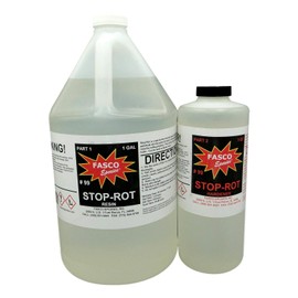 Stop-Rot Penetrating Epoxy for Repairing Rotten Wood 160 Ounce Kit