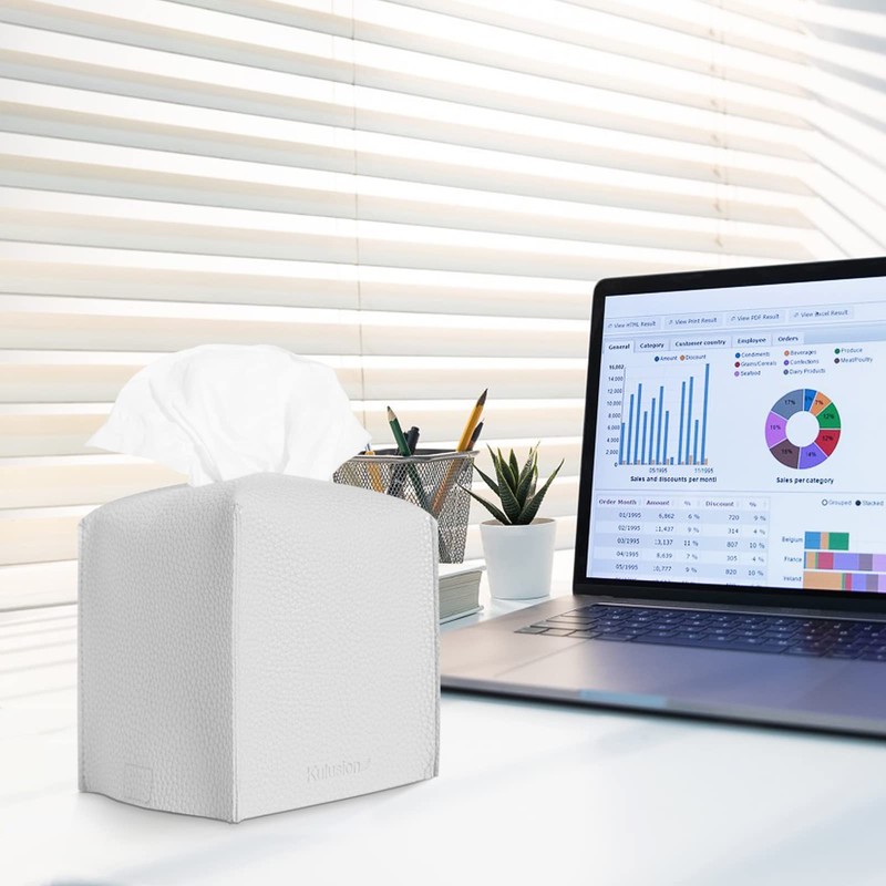 2Pcs Tissue Box Covers, Tissue Box Holder Cube, Modern Delicate