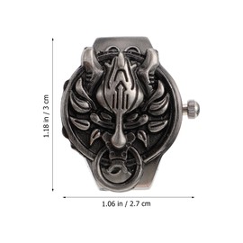 1pc Vintage Ring Watch Open-lid Finger Watch Dragon Head Ring Watch Finger Ring Watch Mini Dragon Head Watch Dragon Head Finger Watch Retro Finger Watch Clamshell Finger Watch