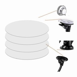 MGQFY 4 PCS 80mm (3.15") Circular Double Side Sticker Dashboard/Windshield Pad Mounting Disk for Suction Cup Car Phone Mount Holder Bracket GPS Camera and Other Suction Cup Items. (Clear)