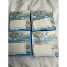 Clio 4 Packs Milk Skin Soap Moisture Whitening Olive Oil Bath Mint Leaf Licorice