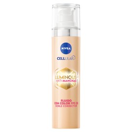 NIVEA Cellular LUMINOUS630 Anti-manchas Fluido Facial Aclarador de Piel FPS20 (40 ml) con un toque de color, Enriquecido Con Ácido Hialurónico y Vitam