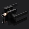 Probrico Entry Door Levers Matte Black with Keys, Heavy Duty