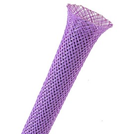 3/8" PET Expandable Braided Sleeving - Color: Purple - Length: 10FT