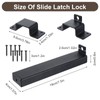 7.5" Sliding Gate Latch, Heavy Duty Door Latch with Padlock