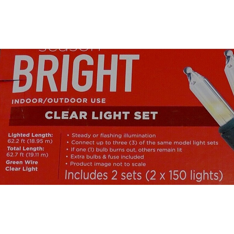 Making The Season Bright Clear Tree Lights - 300 Indoor/Outdoor