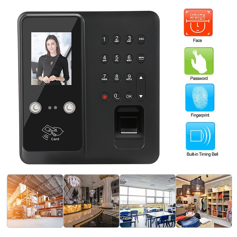 2.8in TFT TCP/IP 125KHZ Facial Fingerprint RFID Card Password Time