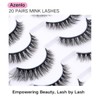 Agenlo 아젠로 인조 속눈썹 20쌍 위스피 밍크 14mm 3D 푹신한
