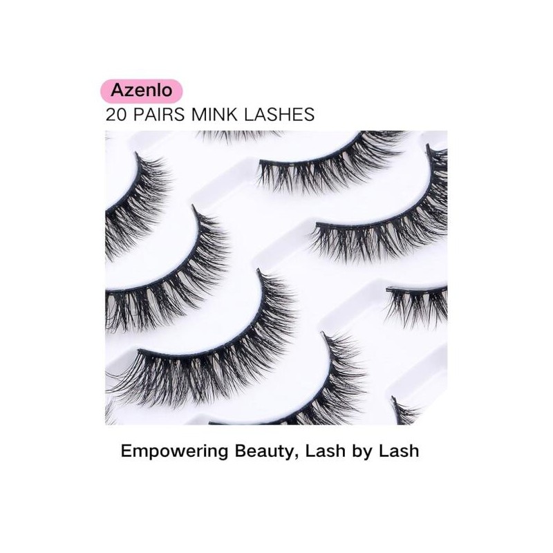 Agenlo 아젠로 인조 속눈썹 20쌍 위스피 밍크 14mm 3D 푹신한