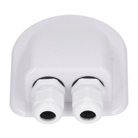 ABS Cable Junction Box, Solar Panel Double Wire Cable Entry Gland Box with High Waterproof Grade for Solar Power RV, Caravans, Yachts, Concrete Flat Roofs (White)